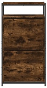 füstös tölgy színű szerelt fa cipőszekrény 60x34x112 cm
