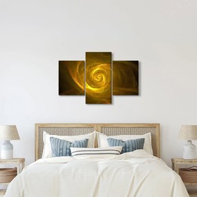 Absztrakt sárga spirál képe (90x60 cm)