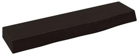 sötétbarna kezelt tömör tölgyfa fali polc 40x10x4 cm
