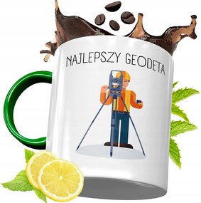 Zöld Bögre Földmérőnek Születésnapra Ajándék fényképes nyomattal