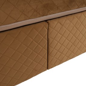 Boxspring ágy 160x200, világosbarna, GOLDBIA