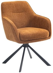 Narancssárga kárpitozott étkezőfotel szett 2 db-os Avola – Unique Furniture