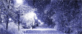 Kép - varázslatos téli éjszaka (120x50 cm)