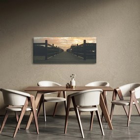 Egy fa móló képe a tó felett (120x50 cm)