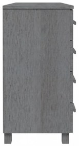 HAMAR sötétszürke tömör fenyőfa tálalószekrény 113 x 40 x 80 cm