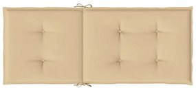 4 db melange bézs szövet magas háttámlájú székpárna 120x50x4 cm