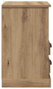 Éjjeliszekrény 2 pcs kézműves tölgy 43 x 36 x 60 cm Faanyag