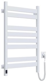 Fürdőszobai törölközőszárító radiátor termosztáttal LARGO 432W/230V 80,6 cm IP44 fehér jobb oldali