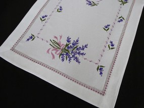 Mg Hímzett Feltét 521 Fehér Strassz 40x90cm Levendula