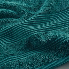 Sötétzöld frottír pamut fürdőlepedő 90x150 cm Tendresse – douceur d'intérieur