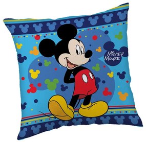 Fleece gyerek párna 40x40 cm Mickey "Blue" – Jerry Fabrics