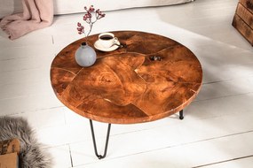 MOSAIK modern teakfa dohányzóasztal - 70cm