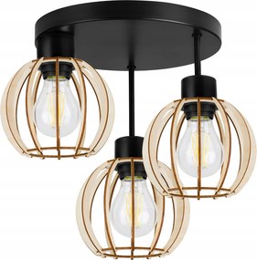 Mennyezeti Lámpa Lógó Hármas Csillár Fa Modern Boho Led