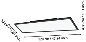 Eglo 900053 - LED Dimmelhető mennyezeti lámpa SALOBRENA-Z LED/33,5W/230V fekete