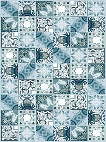 Fotótapéta flizelina csempe geometria virágok absztrakt kollázs 184x254 +ragasztó