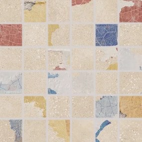Mozaik Rako Betonico multicolour 30x30 cm matt WDM05797.1