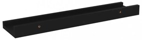 4 db fekete fali polc 40 x 9 x 3 cm