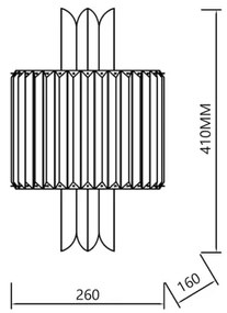 MARGOT fali lámpa 2xE14/40W/230V aranyszínű