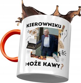 Narancssárga Janusz Corwin Mikke bögre Ajándék Nyomtatott Fotóval