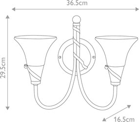 Elstead Lighting EMILY EM2-COPPER Fali lámpa 2x60W/E14