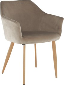 Szék, szövet Taupe szürke-barna/bükk, ODOVEL