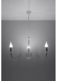 Csillár láncon MINERWA 3 3xE14/40W/230V fehér