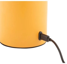 Okkersárga LED dimmelhető asztali lámpa fém-üveg búrával (magasság 29,5 cm) Camp – Leitmotiv