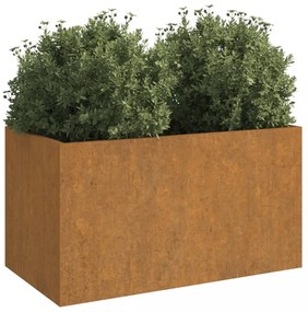 corten acél növénytartó 62x30x29 cm