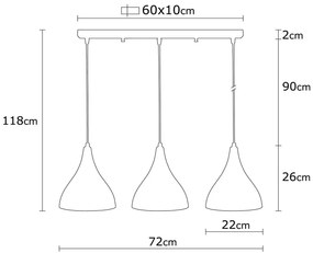 Fekete függőlámpa fém búrával Sağlam – Opviq lights