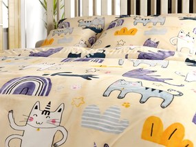 Mikroplüss ágynemű PURRSLEEP bézs Ágyneműhuzat mérete: 2 db 70 x 90 cm | 200 x 220 cm