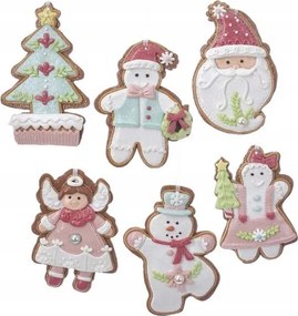 Karácsonyi dísz mézeskalács süti pasztell mintával, Kurt Adler 1 darab