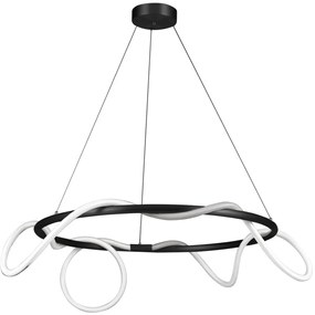 FANTASIA design LED függőlámpa - 60cm - fekete