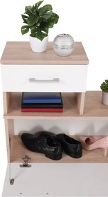 Előszobafal, sonoma tölgy/fehér, ASTER