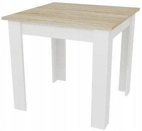 Étkező garnitúra 1 + 4, MADO asztal 80x80 fehér/dub sonoma + BALI MARK szék fekete