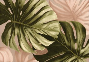 Fotótapéta Monster Levelek Zöld Hálószoba Nappali Tapéta Flizelina 400x280