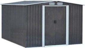 Pléh kerti szerszámos ház, szürke/fehér, 2,6x3,1m, HAMAL TYP 3