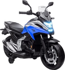 AIYAPLAY Elektromos Motorkerékpár Gyerekeknek Honda Elekromos Motor 3-6 Éveseknek Zenével, Fényszóróval - Elektromos Jármű 2 Segédkerékkel - 107L x 46