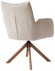 Krémszínű kárpitozott étkezőfotel szett 2 db-os Marilla – Unique Furniture