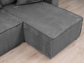 Szürke sarokkanapé SMART COSARO, kétoldalas + 2 párna AJÁNDÉK