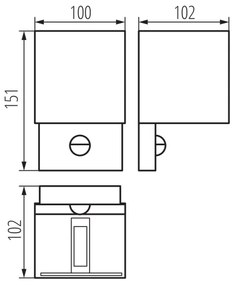 Kanlux 28994 - REKA kültéri fali LED lámpa érzékelővel LED/7W/230V IP54 antracit