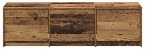 TV szekrény LED világítással, régi fa 140x34x40 cm