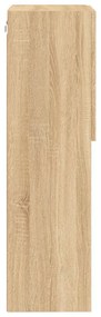 sonoma tölgy színű TV-szekrény LED lámpákkal 40,5 x 30 x 102 cm