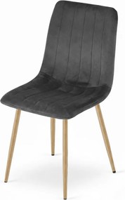 Sötétszürke bársonyszék LAVA GRÁNIT SZÜRKE