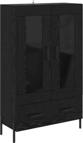 vidaXL Magasfiú fiókkal Corona Fekete tölgy 69,5 x 31 x 115 cm Faanyag
