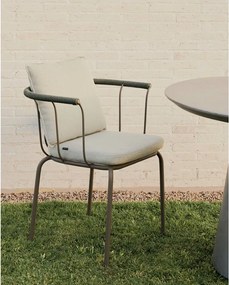 Zöld-bézs fém kerti szék Salguer – Kave Home