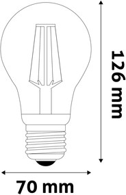 Avide LED Filament Globe 12W E27 A70 180° NW 4000K High Lumen