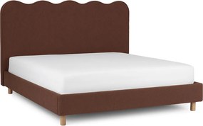 Ágy 160x200 cm méretben, vörösesbarna színben IZMIR