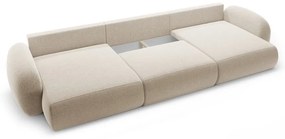 Bézs zsenília kinyitható-tárolóhelyes (U alakú) sarokkanapé Tonale – Cosmopolitan Design