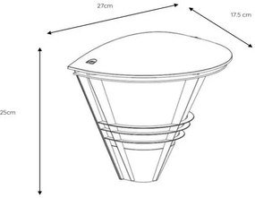 Lucide 11812/01/30 - Kültéri fali lámpa LIVIA 1xE27/60W/230V fekete