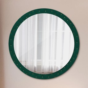 Kerek tükör fali dísz Zöld luxussablon fi 100 cm